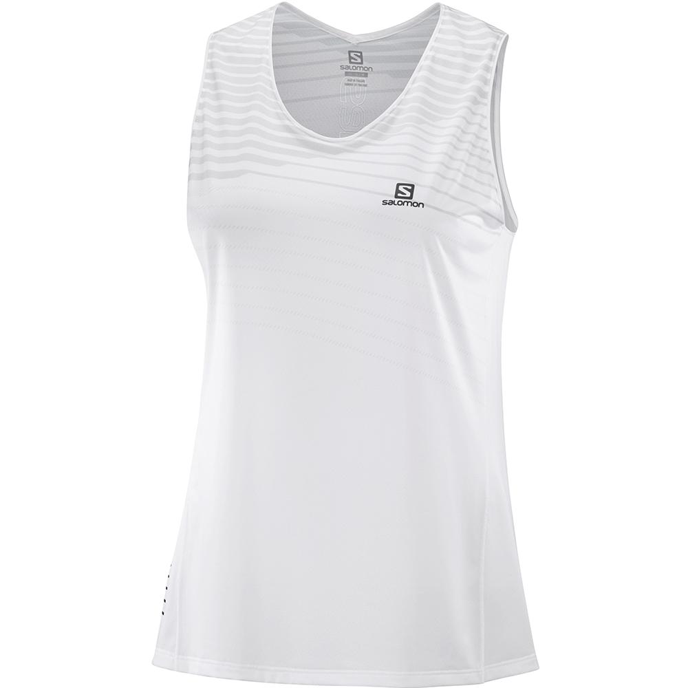 Camisetas Salomon Mujer Blancas - Salomon Argentina SENSE W,946851-PUW